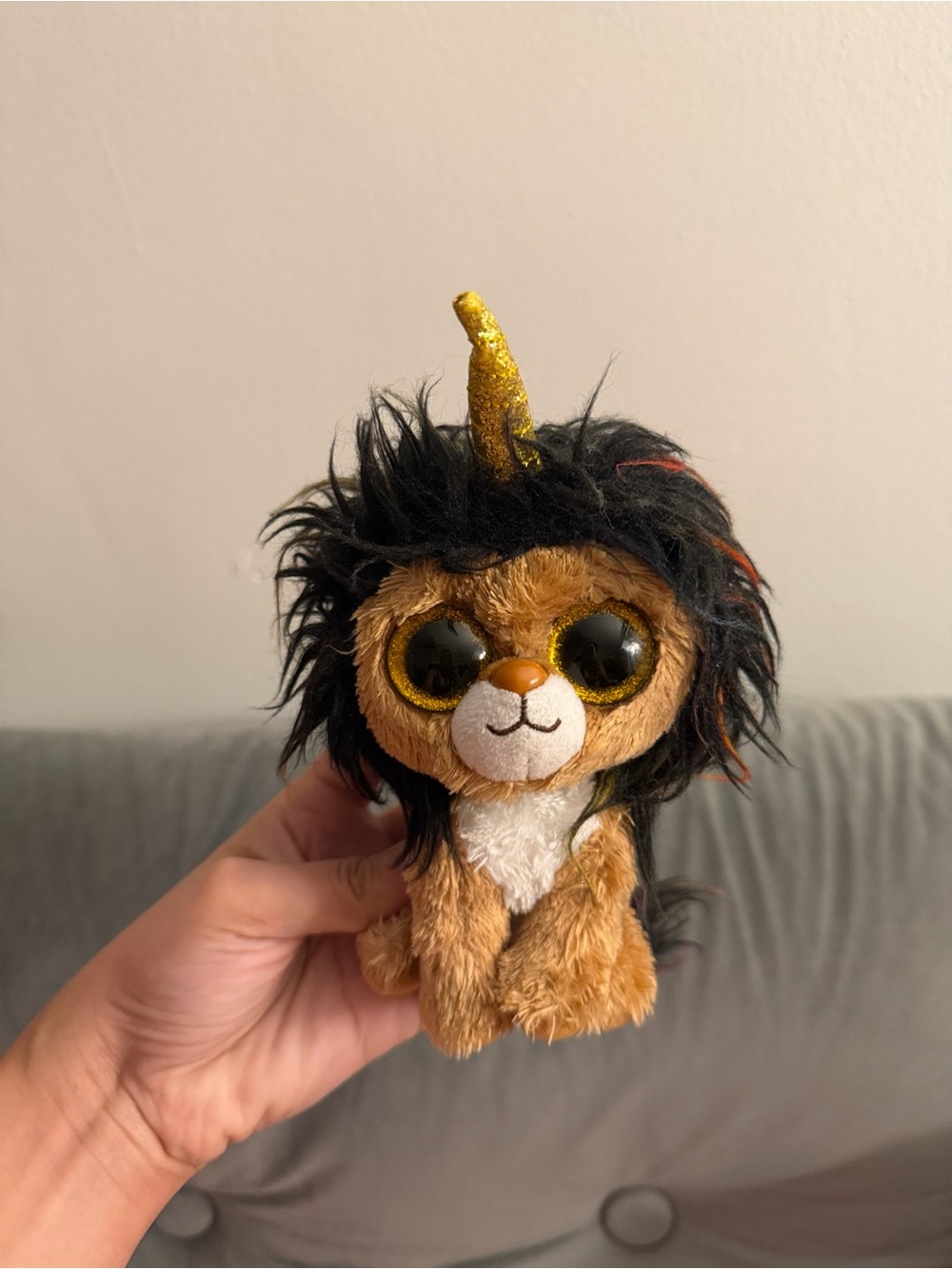 2022 Ty Beanie Boos Ramsey Lion Unicorn Plush Toy no tag
